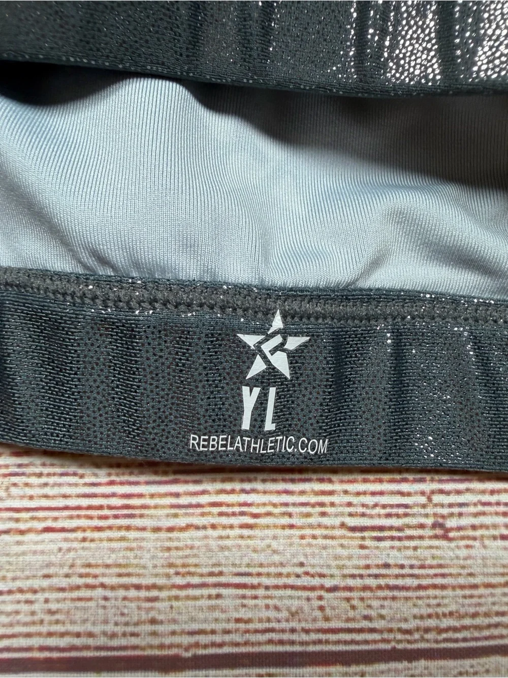 Rebel Athletic CA Blue & Black Sports‎ Bra Dance Top